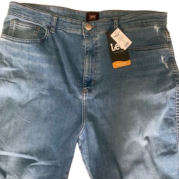 Lee Heritage Light Wash High-Rise Distressed Kick Flare Jeans Size 18M - Picture 3 of 12